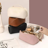 Large capacity leather Travel Cosmetic Bag